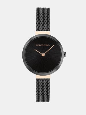 Часы с сеткой Calvin Klein черные