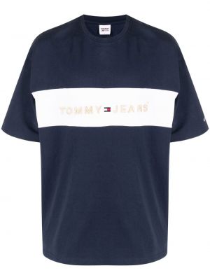 T-shirt med broderi Tommy Jeans blå