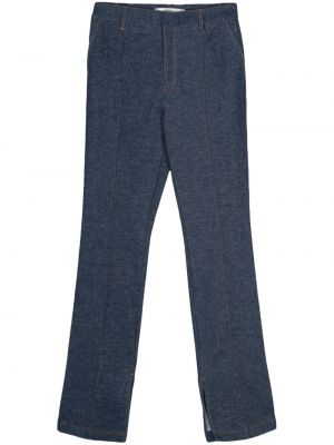 Kõrge vöökohaga alt laienevad teksapüksid Gestuz sinine