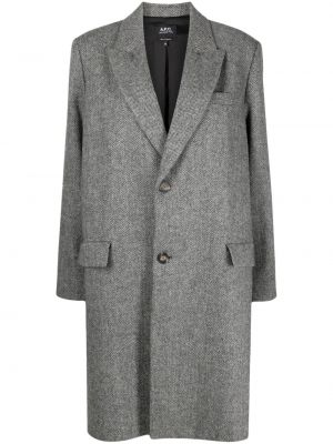Μάλλινο παλτό με μοτίβο ψαροκόκαλο A.p.c.