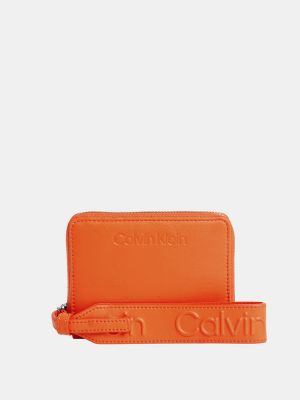 Cartera con cremallera Calvin Klein naranja