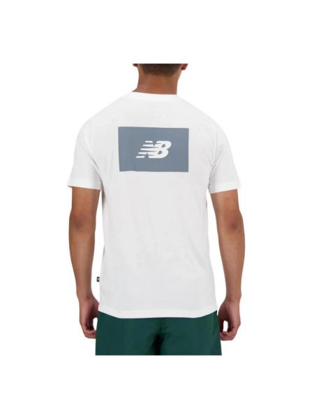 Camiseta de algodón New Balance blanco