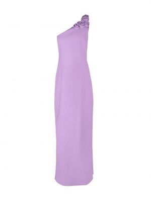 Robe de soirée à fleurs avec applique Catherine Regehr violet