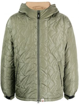 Stepēta dūnu jaka ar kapuci A Bathing Ape® zaļš