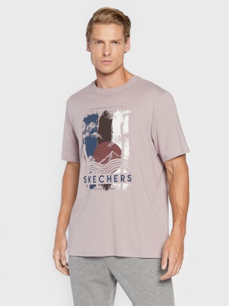 Koszulka Skechers fioletowa