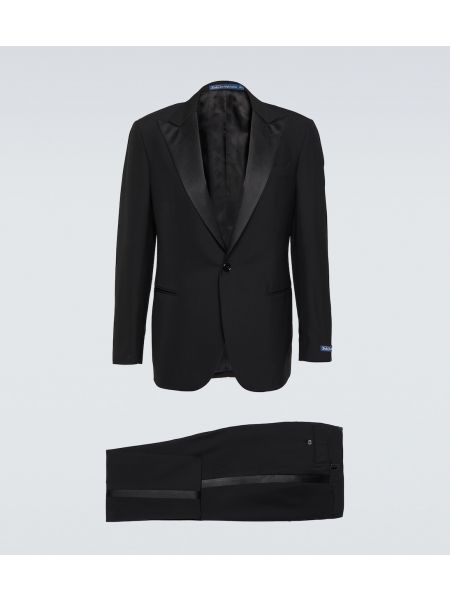 Шерстяной костюм Polo Ralph Lauren черный