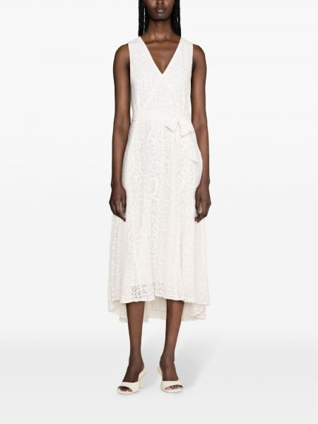 Krajkové midi šaty Dvf Diane Von Furstenberg bílé