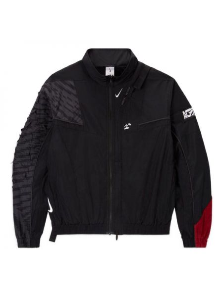Плетеная куртка на молнии с воротником стойка Nike черная