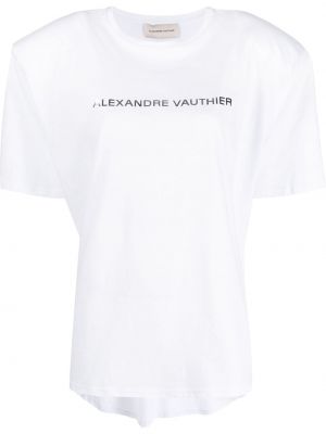 Тениска с принт Alexandre Vauthier бяло