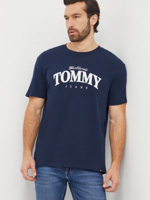 Bavlněné tričko s potiskem Tommy Jeans