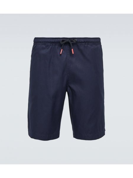 Pantalones cortos de algodón Kiton azul