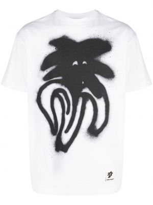 T-shirt aus baumwoll mit print Palm Angels