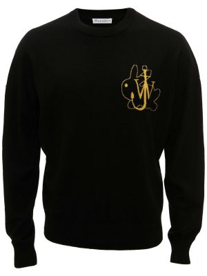 Вълнен пуловер Jw Anderson черно
