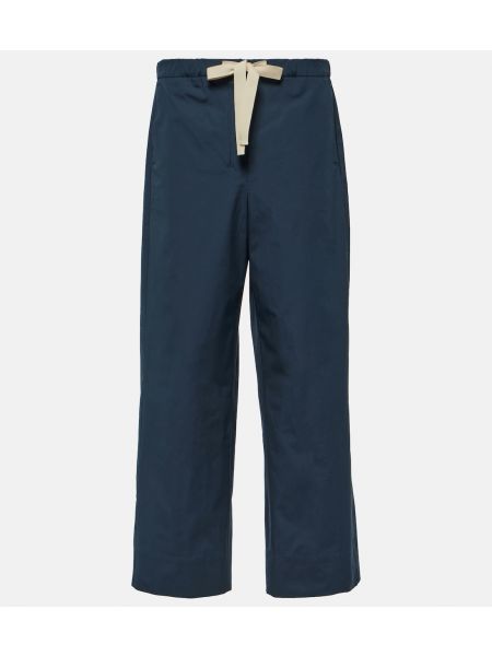 Широкие брюки из хлопкового поплина 'S Max Mara синий