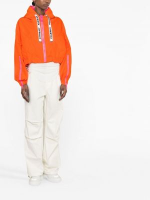 Péřová bunda na zip s kapucí Khrisjoy oranžová