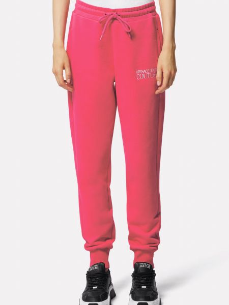 Спортивные штаны Versace Jeans Couture розовые