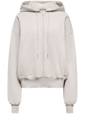 Pamučna hoodie s kapuljačom s vezom 12 Storeez bijela