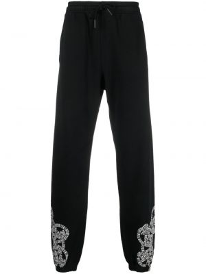 Spodnie sportowe bawełniane z nadrukiem Marcelo Burlon County Of Milan czarne