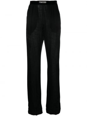 Spodnie sportowe z kaszmiru Tom Ford czarne