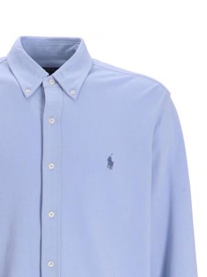 Medvilninė medvilninė medvilninė marškiniai Polo Ralph Lauren mėlyna