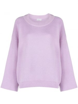 Voľný kašmírový sveter Warm-me fialová