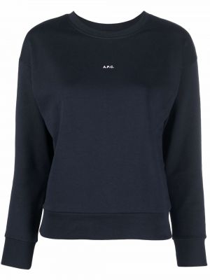 Trykt sweatshirt A.p.c. blå