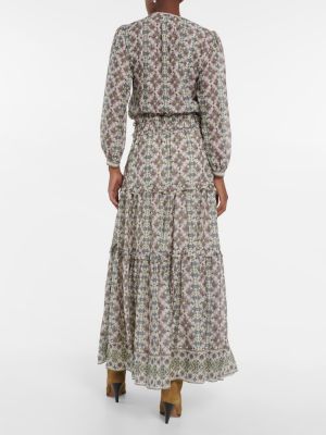 Květinové hedvábné dlouhé šaty Isabel Marant