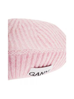 Sombrero de lana Ganni rosa