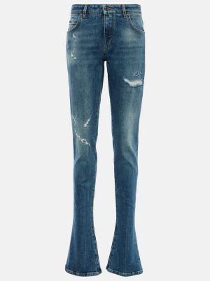 Jeans a zampa a vita alta Dolce&gabbana blu