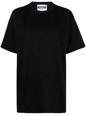 Tricou din jacard Moschino negru