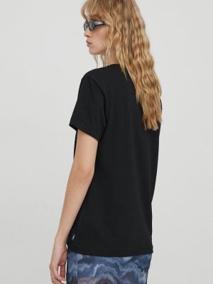 Bavlněné tričko Vans černé