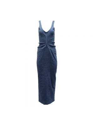 Sukienka długa bawełniana Alexander Wang niebieska