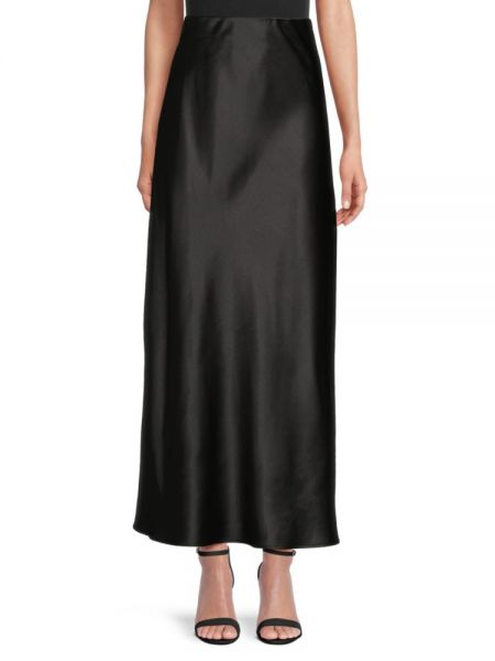 Атласная длинная юбка Renee C. черная