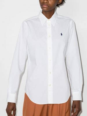 Camisa con bordado con botones Polo Ralph Lauren blanco
