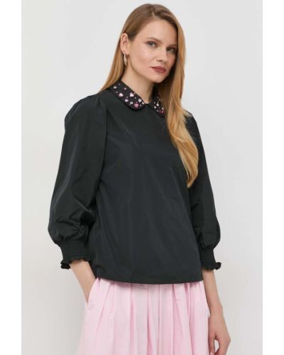 Red Valentino felső fekete, női, nyomott mintás