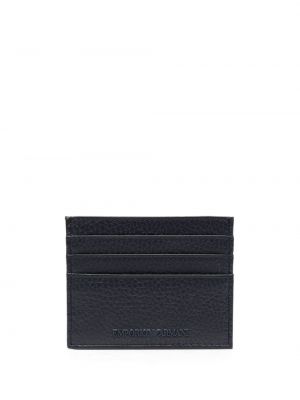 Kožená peňaženka Emporio Armani modrá