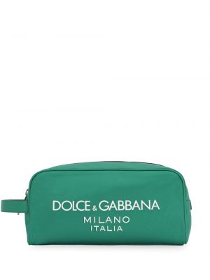 Pisemska torbica s potiskom Dolce & Gabbana zelena