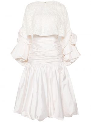 Вечерна рокля на цветя Gaby Charbachy бяло