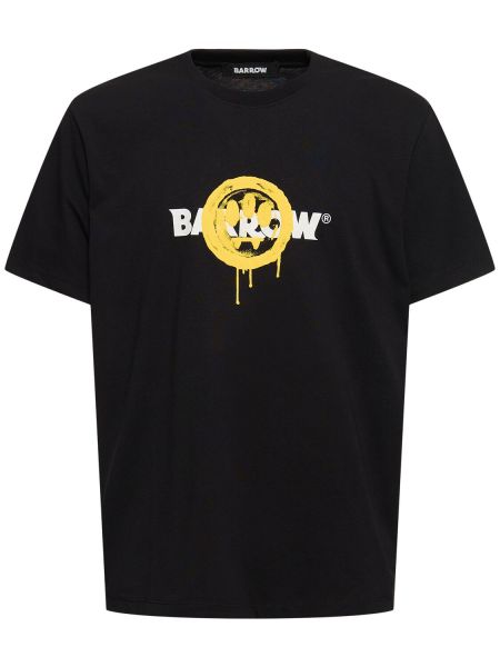 Bavlnené tričko s potlačou Barrow čierna