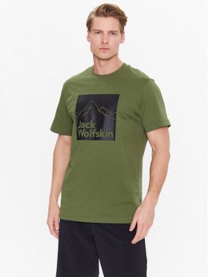 Тениска Jack Wolfskin зелено