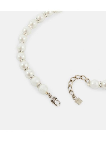 Ogrlica z perlami Givenchy bela