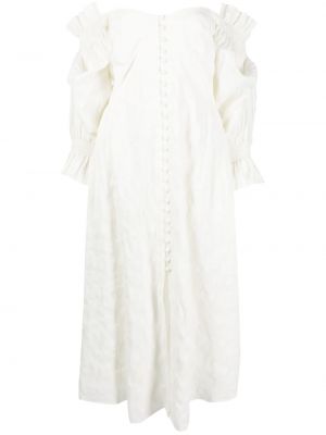 Sukienka midi z falbankami Cult Gaia biała