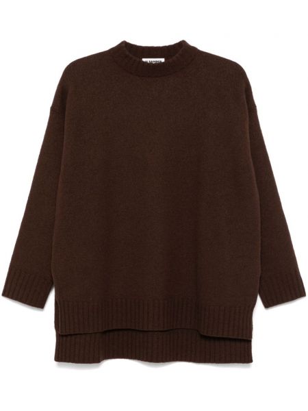 Lang sweater med rundhals Jil Sander brun