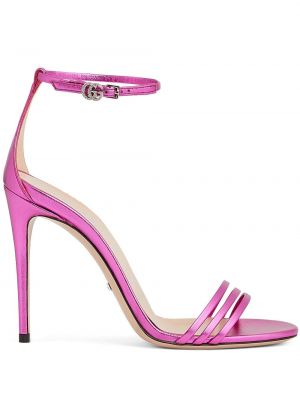 Leder sandale Gucci pink