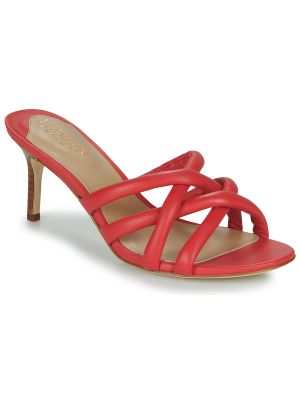 Sandale cu toc Lauren Ralph Lauren roșu