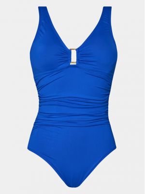 Jednodielne plavky Lauren Ralph Lauren modrá
