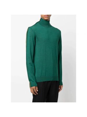 Jersey cuello alto de lana con cuello alto de tela jersey Marni verde