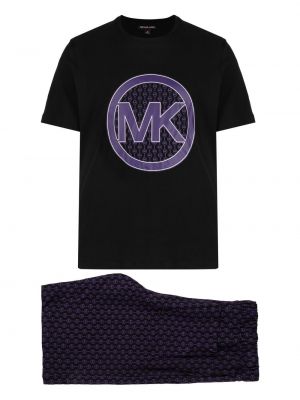 T-shirt aus baumwoll mit print Michael Kors schwarz