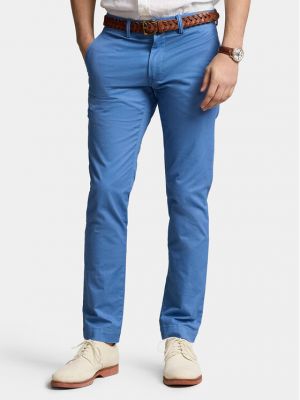 Chino hlače slim fit Polo Ralph Lauren plava
