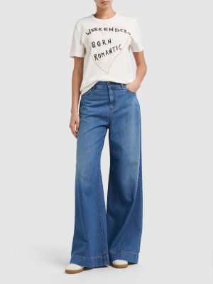 Jeans en coton Weekend Max Mara bleu